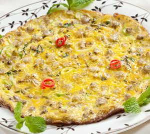 Trứng chiên thịt bò