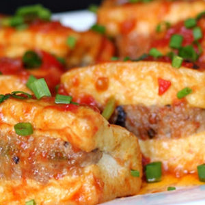 Đậu khuôn nhồi thịt sốt cà